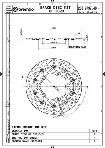 Yamaha Yzf R6 [BREMBO RACING] - UPPGRADERING Supersport runda flytande bromsskivor - i par