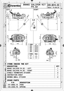Aprilia Dorsoduro 1200 [BREMBO RACING] - Paar GP4RX - 1mm Bremssättel (CNC-gefräst - verchromt) (mit Belägen)-4