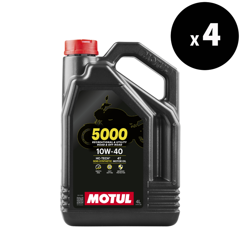 Motoröl 5000 4T 10W40, 4 Liter, 4-Pack [MOTUL]