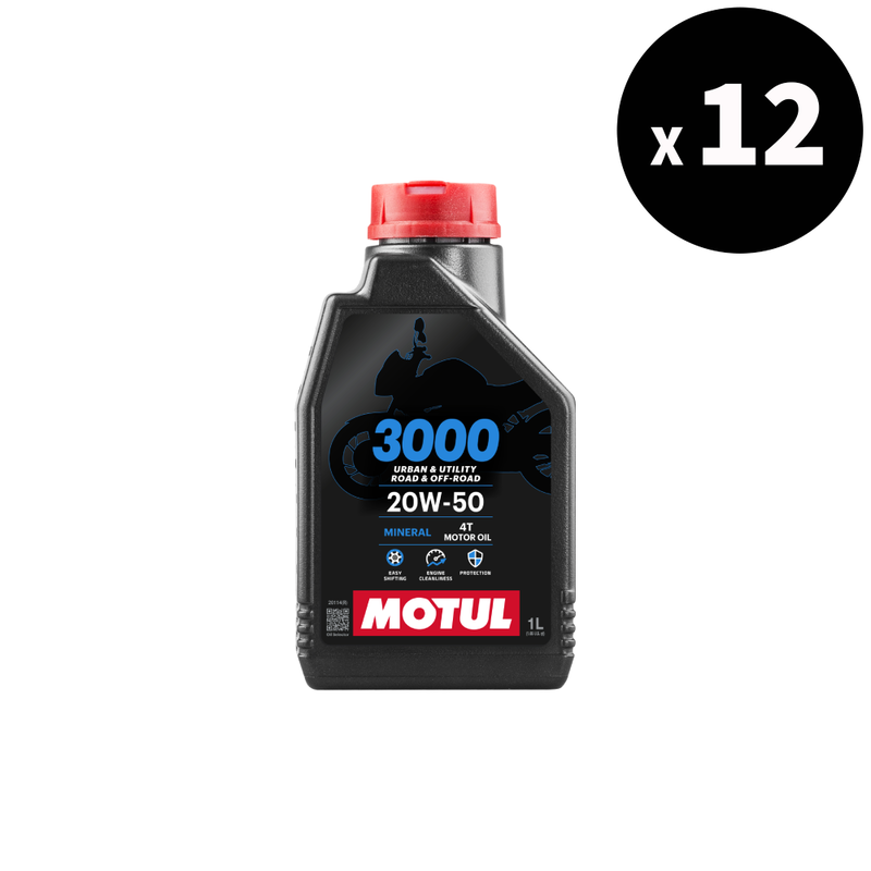 3000 4T motor oil 20W50 1L 12-pack [Motul]