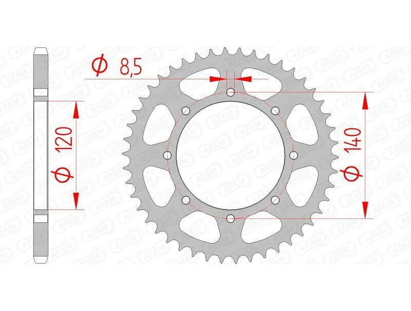 Kawasaki W 800 Street [AFAM] - Kettenkit 520XMR3 15/37 Standard - Standard Kettenrad
