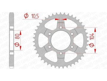 Kawasaki Zx-10Rr [AFAM] - Kedjesats 525XHR3 17/41 Superförstärkt - Standard kedjehjul