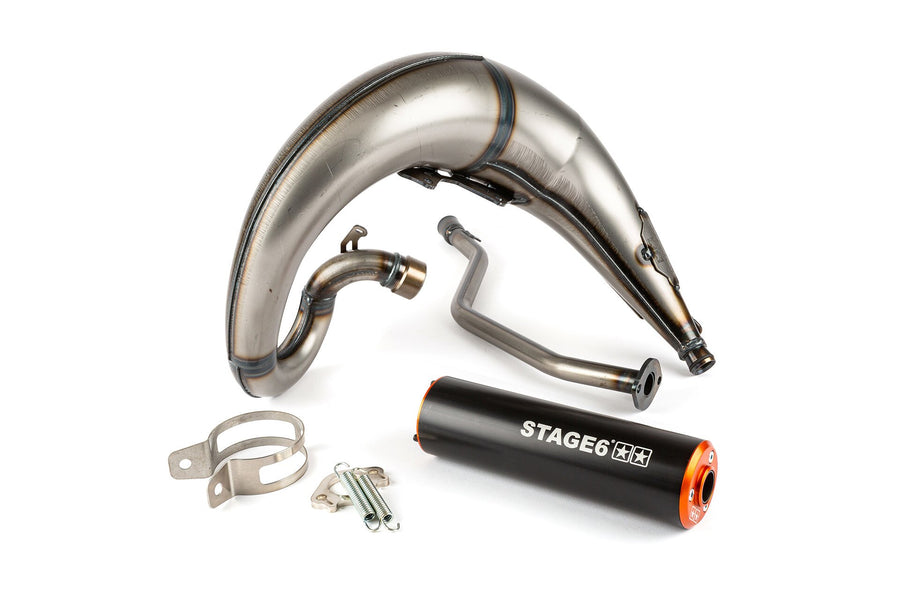 Peugeot XPS-SM 50 2T AM6 - Auspuffanlage High-Mount CNC orange/schwarz