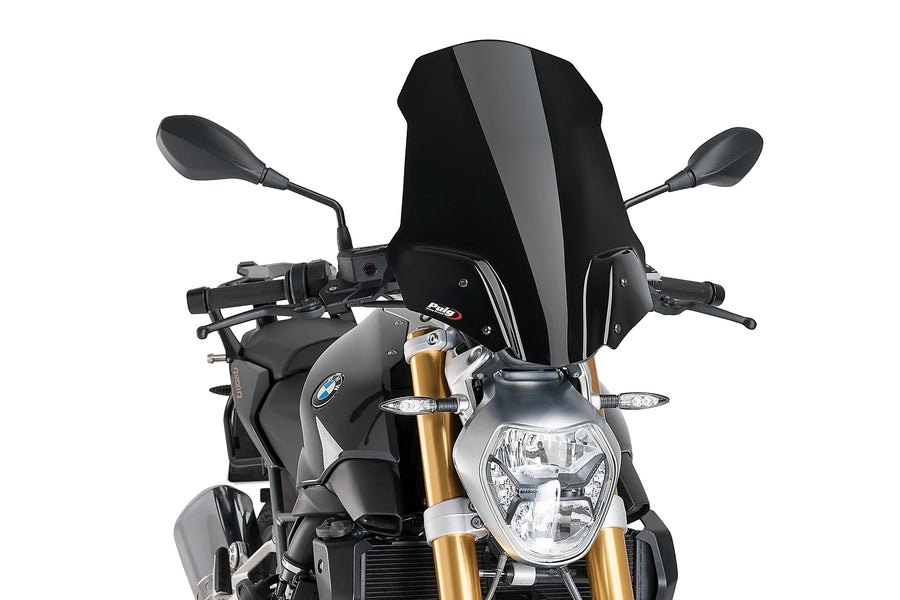 BMW R 1200 R [2018] - PUIG New Generation Touring Windscreen | Svart | PUIG 8165N