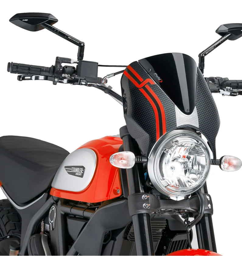 DUCATI SCRAMBLER DESERT SLED [2025] – RetroVision Windshield Visor – Strong