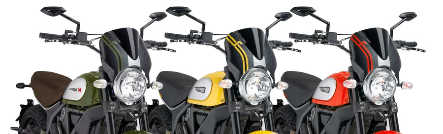 DUCATI SCRAMBLER DESERT SLED [2025] – RetroVision Windshield Visor – Strong