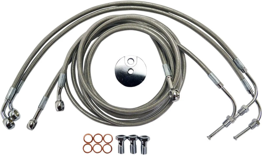 harley davidson fltr [LA CHOPPERS] – Edelstahl-Bremsleitungs-Kit