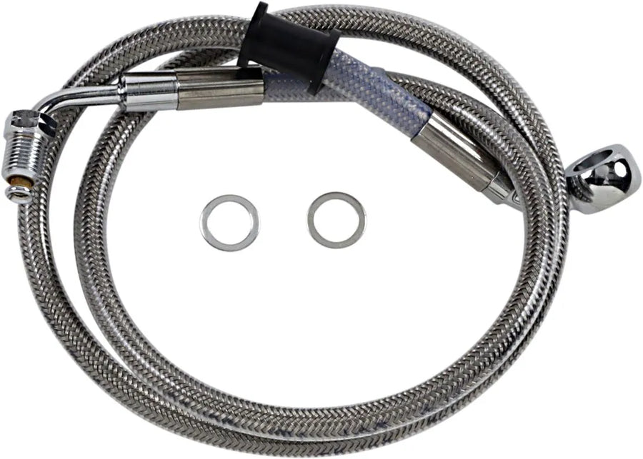 harley davidson flde [DRAG SPECIALTIES] - Förlängd bromsledning i rostfritt stål