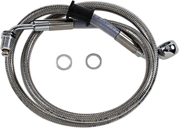 harley davidson flfb [DRAG SPECIALTIES] – Verlängerte Edelstahl-Bremsleitung