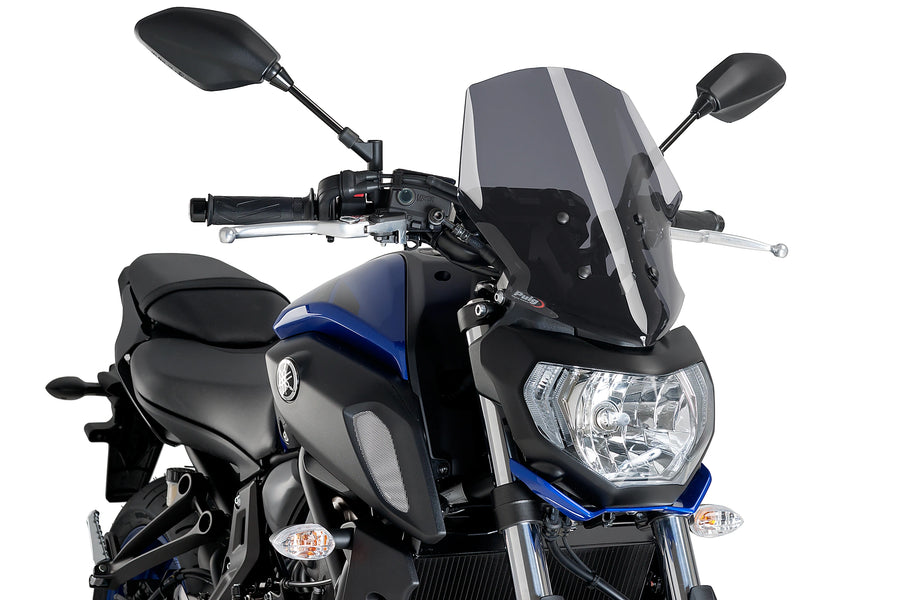 YAMAHA MT-07 [2020] - New Generation Touring Windshield | Kraftigt tonad | PUIG 9667F