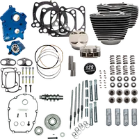 Harley-Davidson FLHCS 1923 Softail Heritage Classic 117 [2026] - 129" Power Package Motorleistungs-Kit – Oberfläche: Schwarz, Hervorgehobene Lamellen – Merkmal: Schwarze Stößelstangenrohre – Bild 5