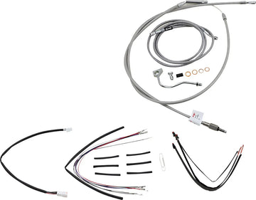 harley davidson flhrxs [BURLY BRAND] – Komplettes Edelstahl-Lenkerzug/Bremsleitungs-Kit