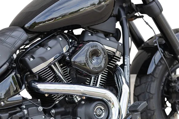 Harley-Davidson FLI 1868 Hydra-Glide Revival 114 [2024] - Mini Teardrop Stealth Luftfilter-Kit – Oberfläche: Schwarz – Bild 12