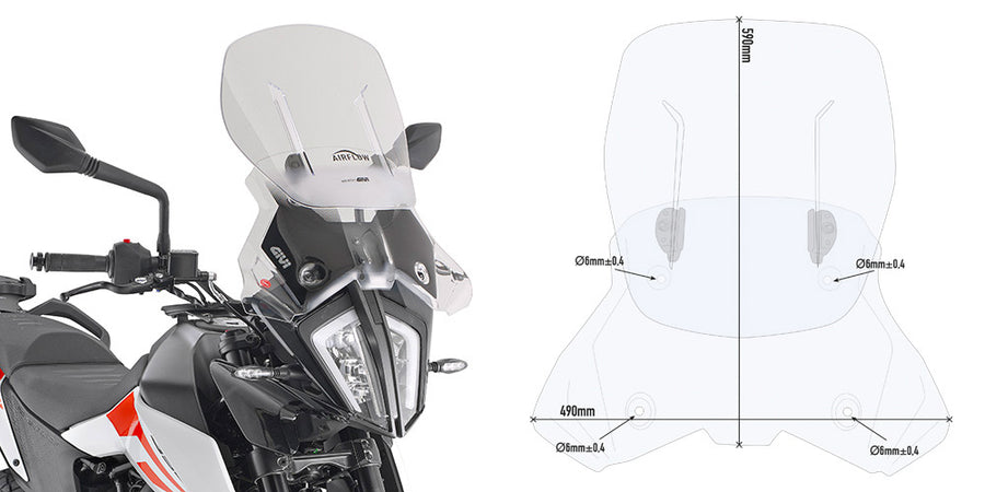 KTM 390 ADVENTURE [2020-2024] - Vindruta