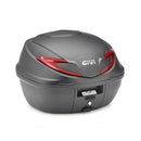 B39N Monolock® toppfodral med platta – volym 39 liter, med röda reflexer