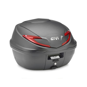 B39N Monolock® Topcase mit Platte – Volumen 39 Liter, mit roten Reflektoren