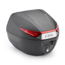 C30N - Monolock toppfodral med platta – svart, med röda reflexer
