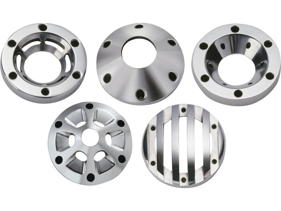 Harley Davidson – 4" Externe TrappCaps Endkappe Trapp Kegel Aluminium Poliert 4"