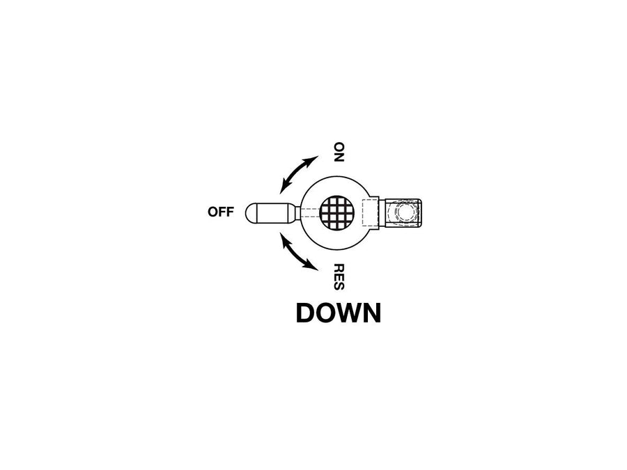 Harley Davidson - 22 mm bränsleventil med uttömt utlopp