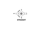 Harley Davidson – 3/8" NPT Kraftstoffventil Gerader Auslass Schwarz-5