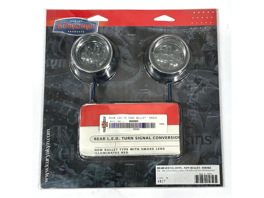 Harley Davidson-Heck-Led-Led-Blinker-konvertering, kula "Smoke" -lins