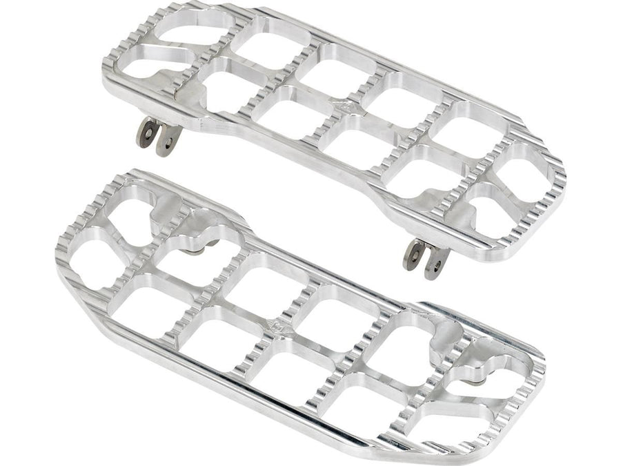 Harley Davidson Touring [1985-2025] -korrugerade fotstöd Silver, rå