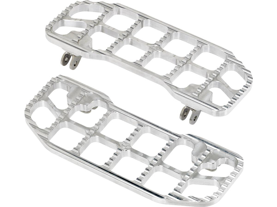Harley Davidson Touring [1985-2025] -korrugerade fotstöd Silver, rå