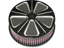 Harley Davidson-Horn Hi-Flow Air Filter Black Anodized-1