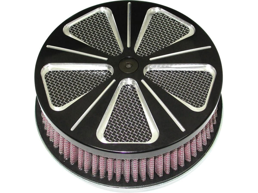 Harley Davidson-Horn Hi-Flow Air Filter Black Anodized