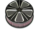 Harley Davidson-Horn Hi-Flow Air Filter Black Anodized-3