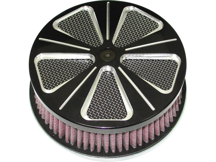 Harley Davidson-Horn Hi-Flow Air Filter Black Anodized