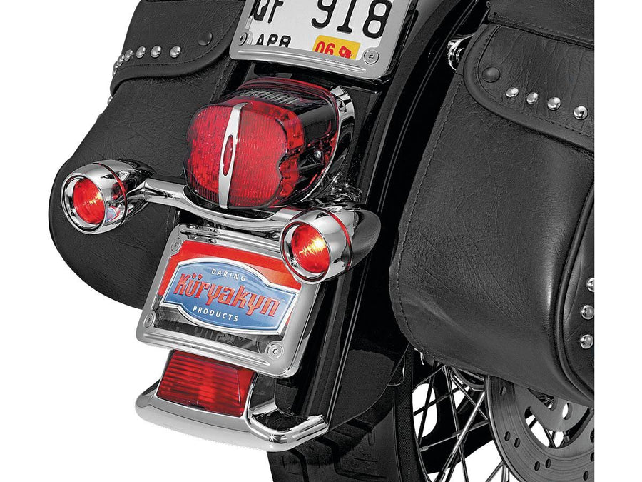 Harley Davidson FLHS [1991-1993] – Bullet Light Heckblinkerleiste Chrom Rot