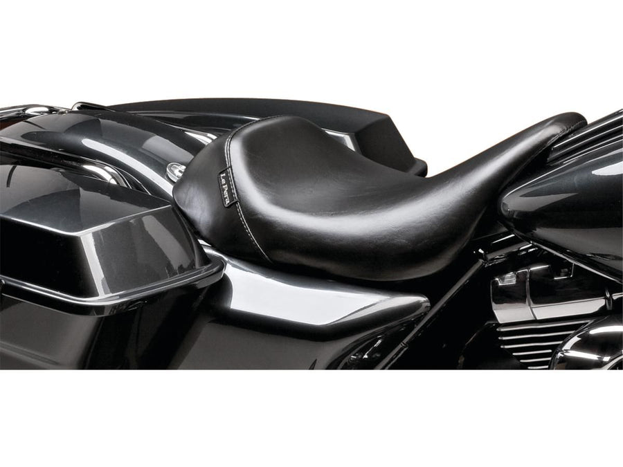 Harley Davidson Touring [2008-2025] -Bare Bone's Solo Seat Smooth Black Vinyl
