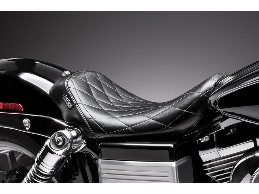 Harley Davidson Dyna [2006-2017] – Bare Bones Solo Sitz Diamond Stitch Schwarzes