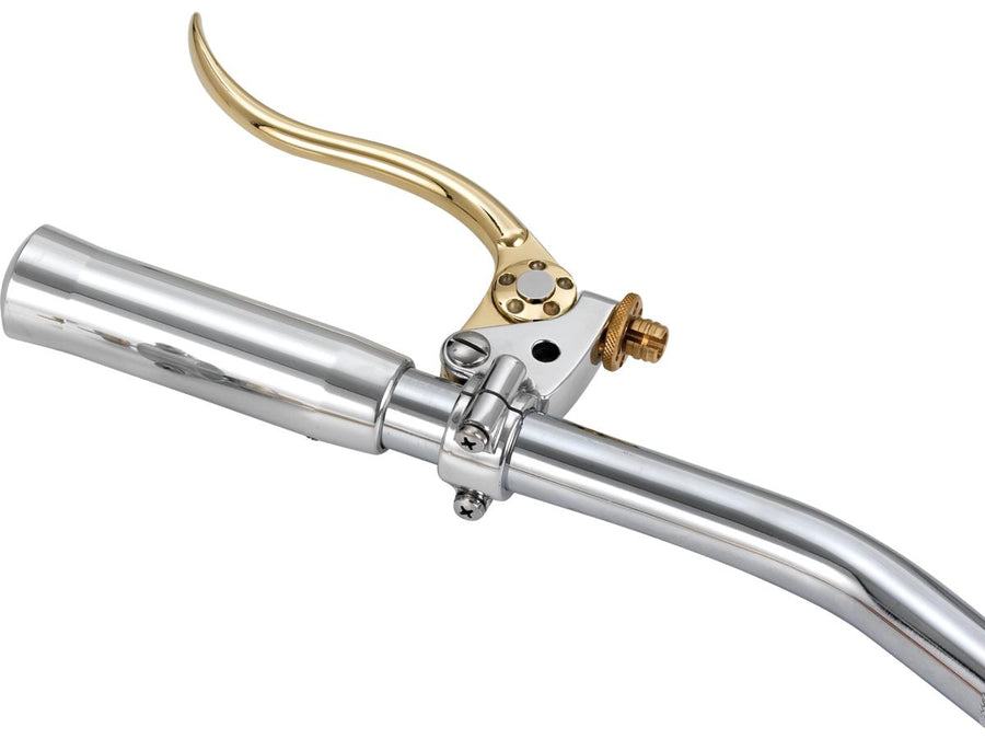 Harley Davidson – Deluxe Kupplungszug-Halterung Messing Polierter Hebel Aluminium
