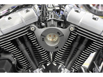 Harley Davidson Dyna [1999-2017] – Atemhalterung Schwarz Gekräuselt