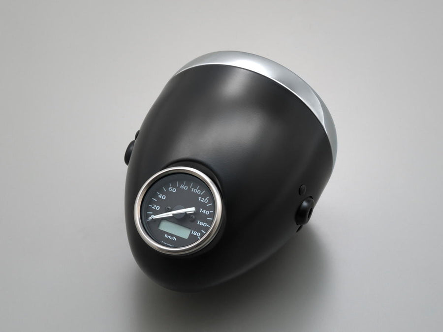 Harley Davidson - Vintage 5 3/4 "Strålkastare Black Powder -Coated H4