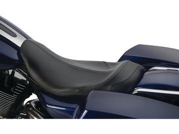 Harley Davidson Touring [1997-2007] -Phoenix slät säte svart läder vinyl - 0