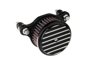 Harley Davidson Dyna [1999-2017] -hög-performance luftfilter svart, ribbad