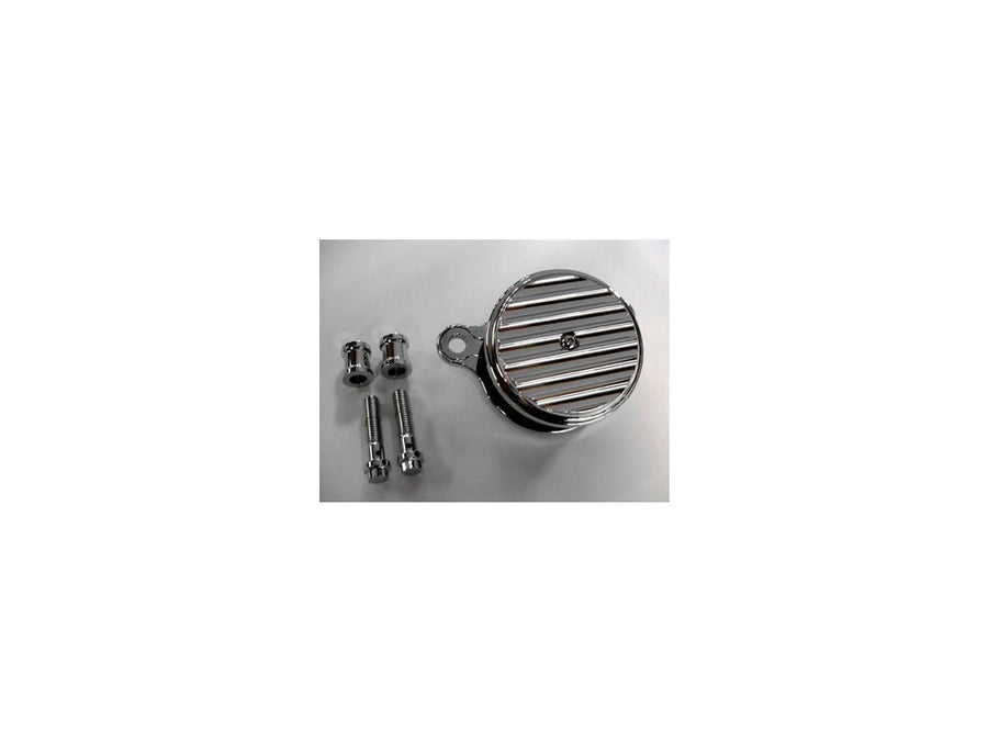 Harley Davidson Dyna [1999-2017] -hög-prestanda luftfilter krom, ribbad