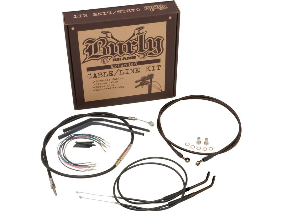 Harley Davidson Dyna [2012-2013] – 14" Apehanger Kabelsatz Schwarz Vinyl Nicht-ABS