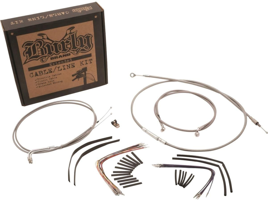 Harley Davidson FXS [2011-2012] – 14" Gorilla Bar Kabelsatz Edelstahl klar …