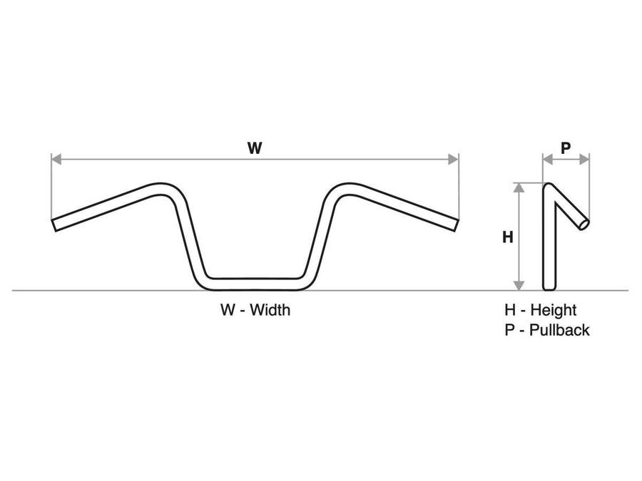 Harley Davidson Sportster [1986-2020] – 10 Straight-Up T-Bar Lenker Nicht-Gedimmt