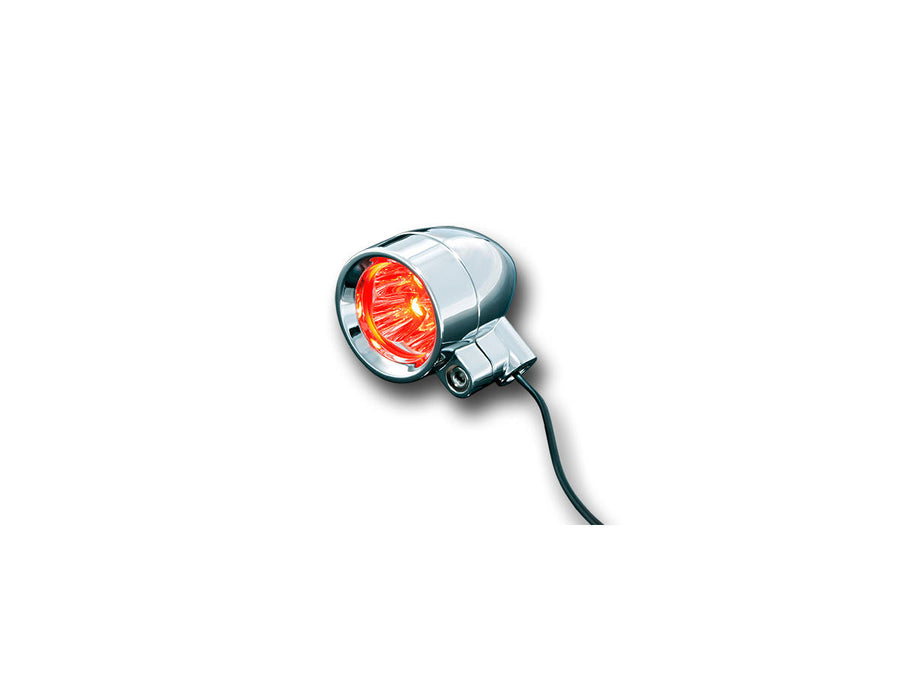 Harley Davidson-Silver Bullet ledde Blinker med 3/8 "-16 HOHL-MONTAGE Kit Silver Red ...