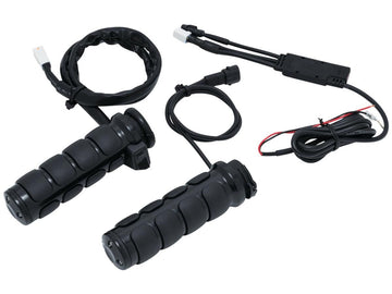 Harley Davidson Sportster [1996-2020] -iso uppvärmda handtag svart 1 "glans dual - 0