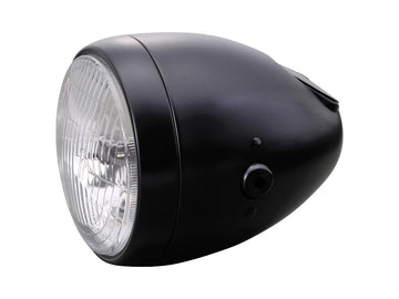 Harley Davidson - Vintage 5 3/4 "Strålkastare Black Powder -Coated H4 - 0