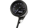 Harley Davidson - Velona Tachometer 48 mm, Svartmätare i rostfritt stål-1