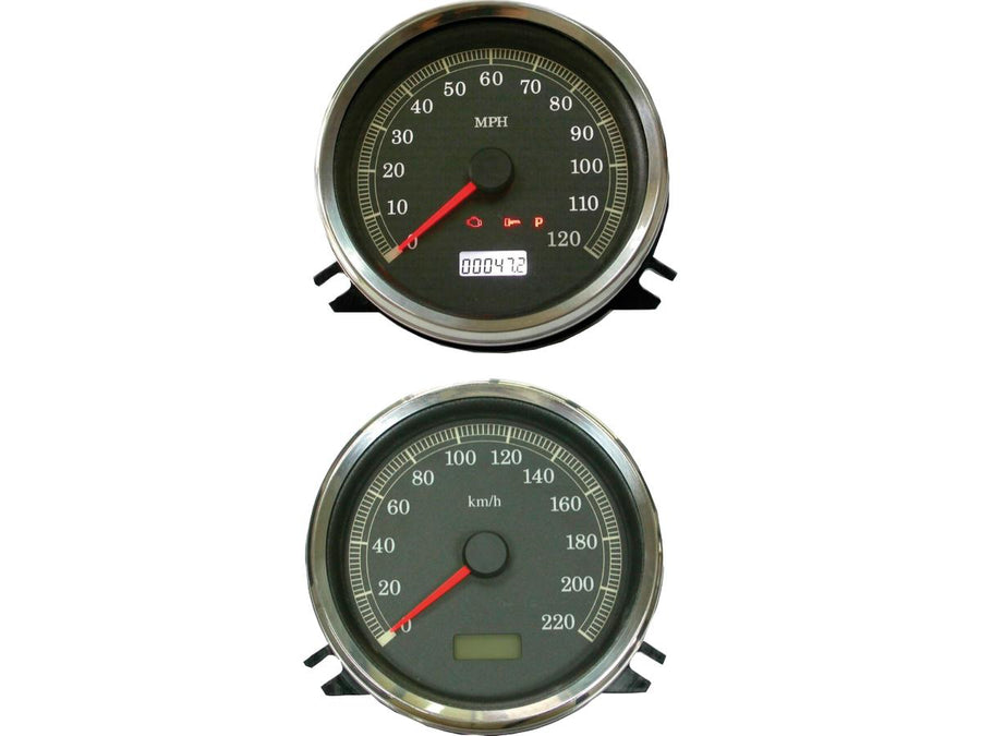 Harley Davidson Softail Hinweis [1996-2003] – OE-Style Tachoskala: 220 km/h;