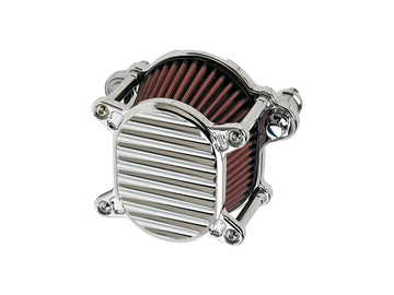 Harley Davidson Sportster [1991-2006] -OMEGA Ribbed Air Filter Chrome