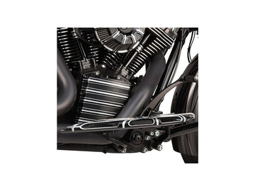 Harley Davidson Touring [1985-2025] – 10-Gauge Fahrer-Fußrasten Schwarz, Eloxiert - 0